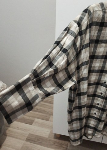 Düğmeli Keten Salaş Kadın Gömlek - Görsel 2