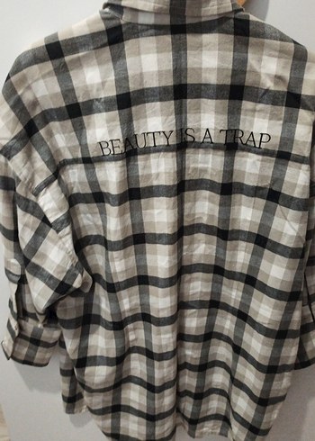 Düğmeli Keten Salaş Kadın Gömlek - Görsel 5