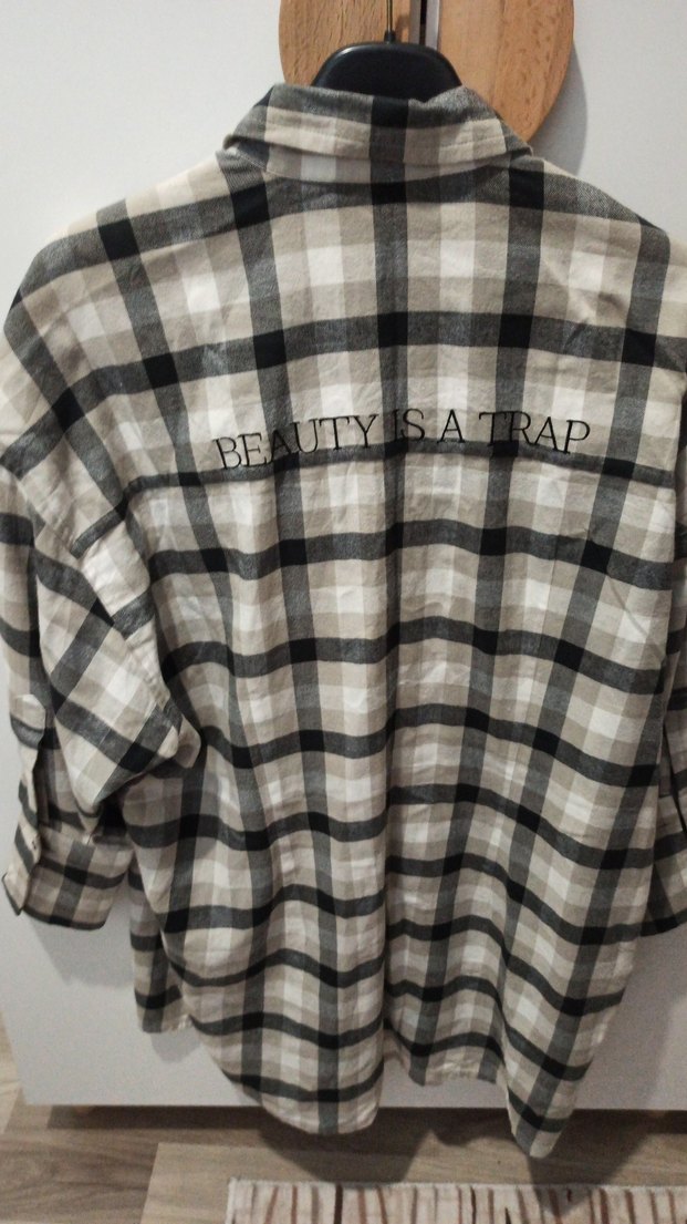 Düğmeli Keten Salaş Kadın Gömlek - Görsel 5