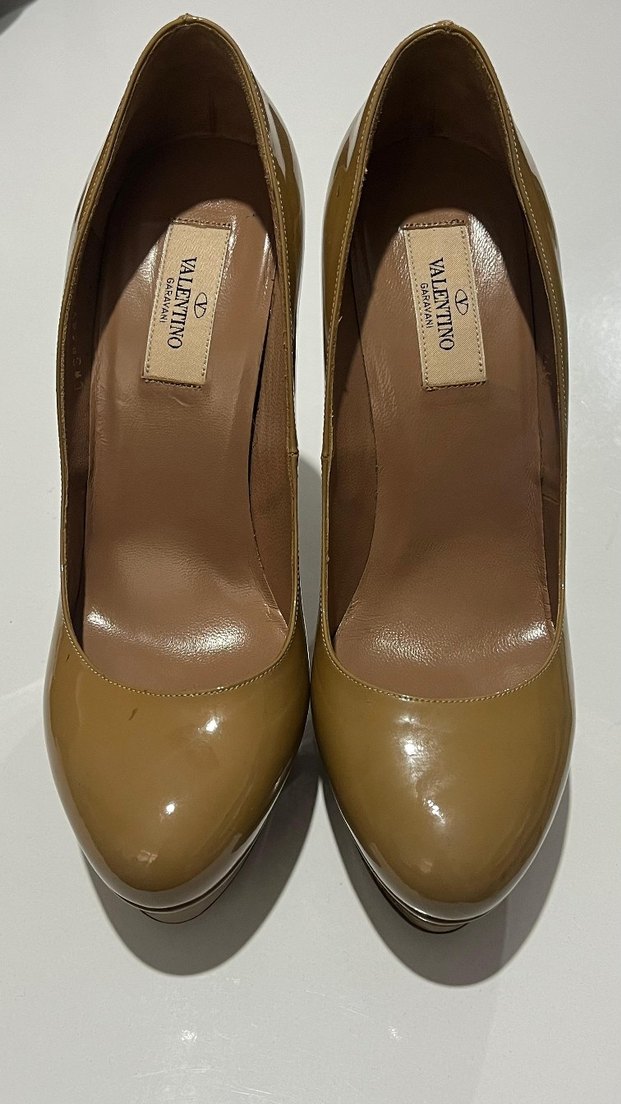 Bej Rugan Platform Topuklu Kadın Ayakkabı - Görsel 2