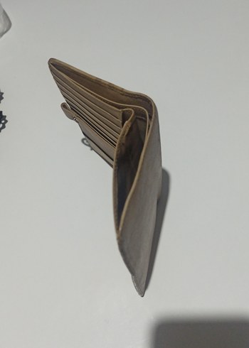 Bohem Tarzı Bej Kadın Deri Cüzdan - Görsel 4