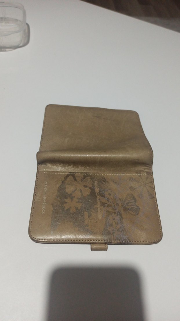 Bohem Tarzı Bej Kadın Deri Cüzdan - Görsel 5