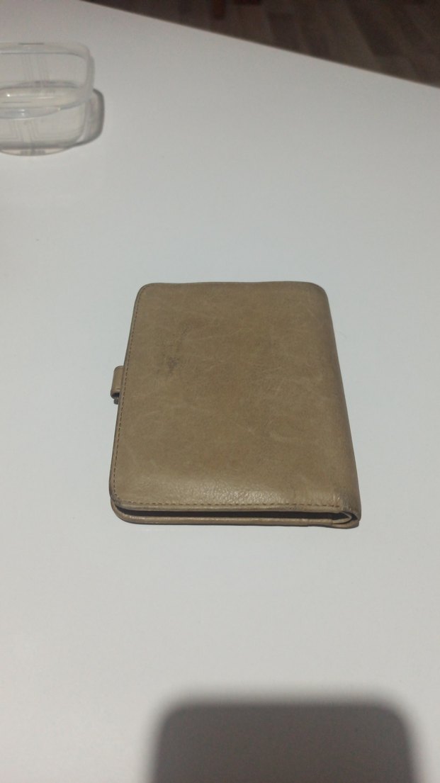 Bohem Tarzı Bej Kadın Deri Cüzdan - Görsel 3