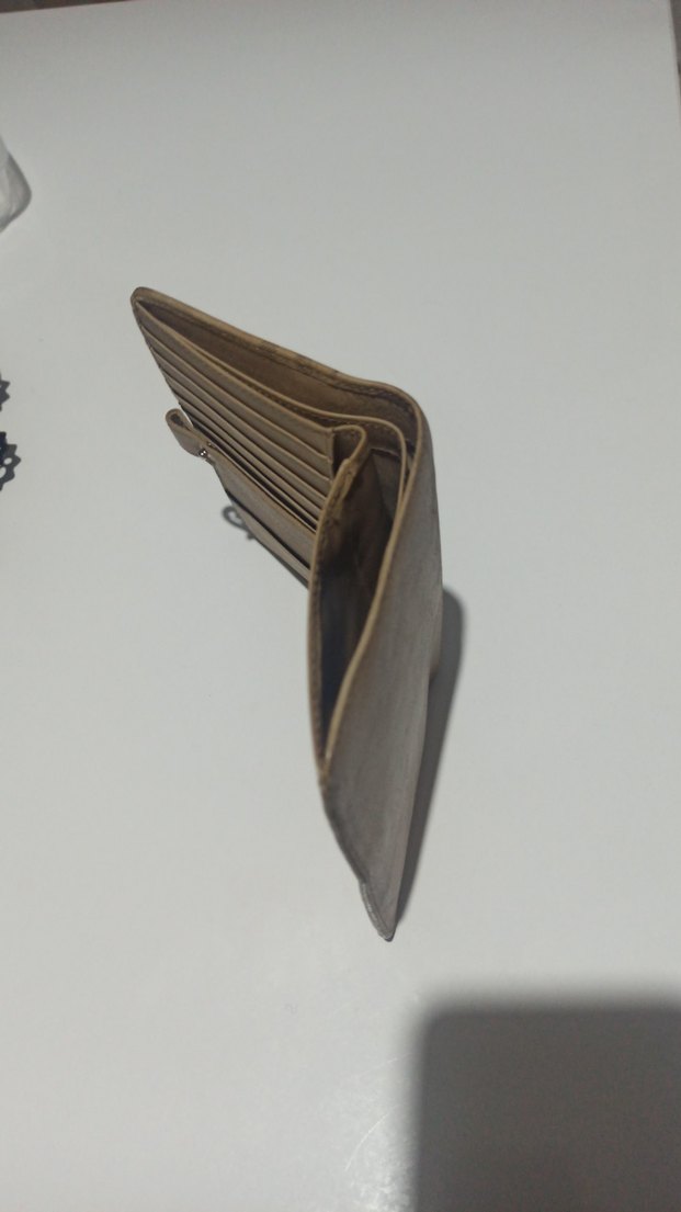 Bohem Tarzı Bej Kadın Deri Cüzdan - Görsel 4