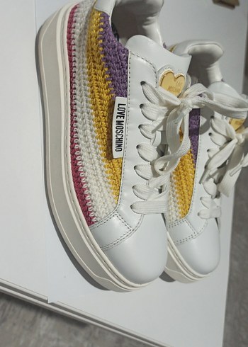 Beyaz Yüksek Topuklu Kadın Spor Ayakkabı - Görsel 5