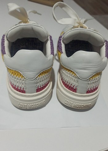 Beyaz Yüksek Topuklu Kadın Spor Ayakkabı - Görsel 6