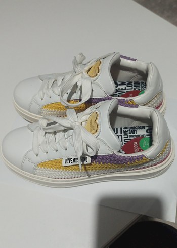 Beyaz Yüksek Topuklu Kadın Spor Ayakkabı - Görsel 2