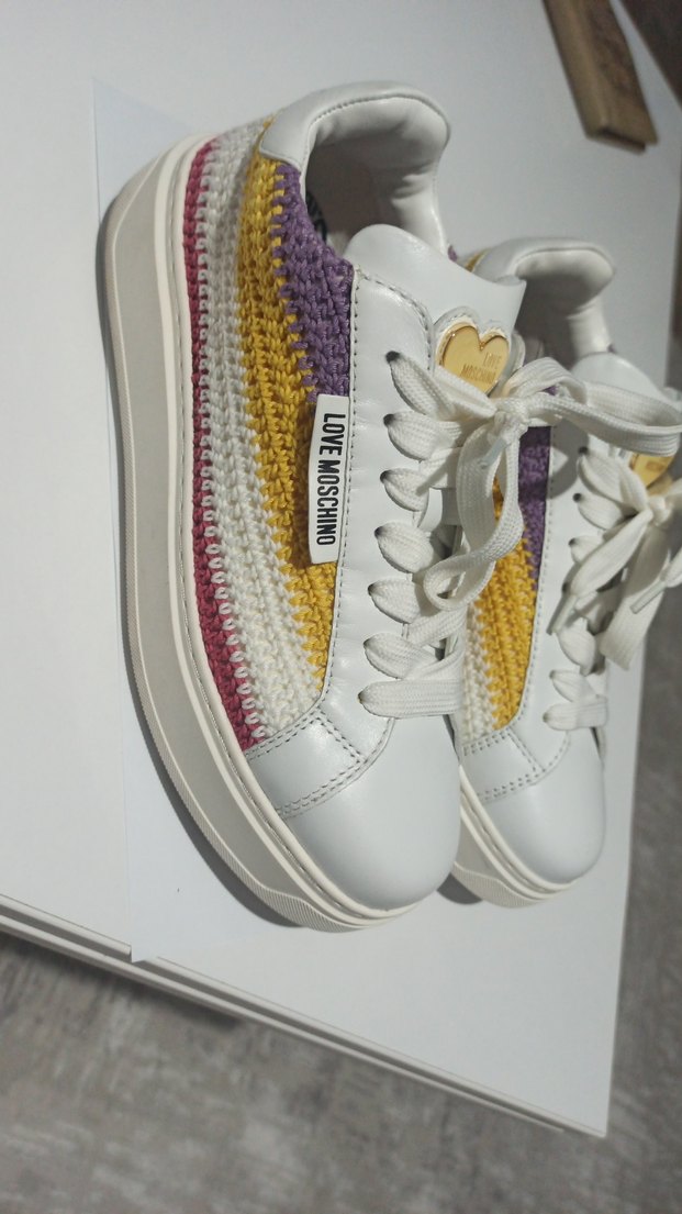 Beyaz Yüksek Topuklu Kadın Spor Ayakkabı - Görsel 5