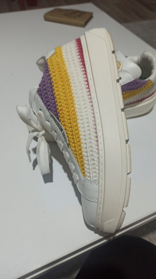 Beyaz Yüksek Topuklu Kadın Spor Ayakkabı - Görsel 4