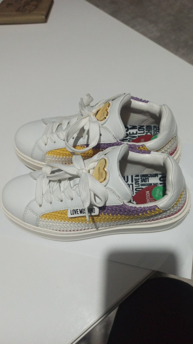 Beyaz Yüksek Topuklu Kadın Spor Ayakkabı - Görsel 2