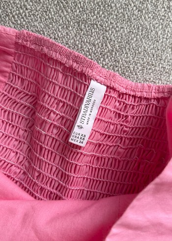 xs Beden pembe Renk Pembe Fırfırlı Crop
