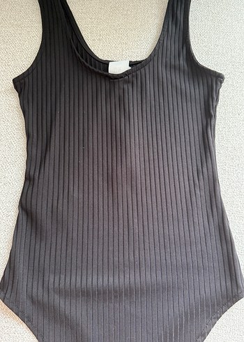 H&M Düğmeli Siyah Mini Tank Top
