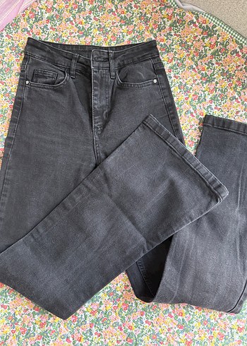 Gri Tie-Dye Kadın Denim Pantolon