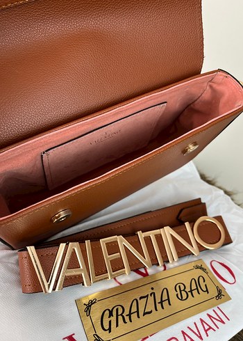  Beden Valentino Kahverengi Deri Kadın Çanta