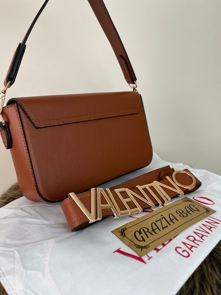 Valentino Kahverengi Deri Kadın Çanta - Görsel 4