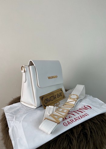 Valentino Beyaz Deri Kadın Çanta