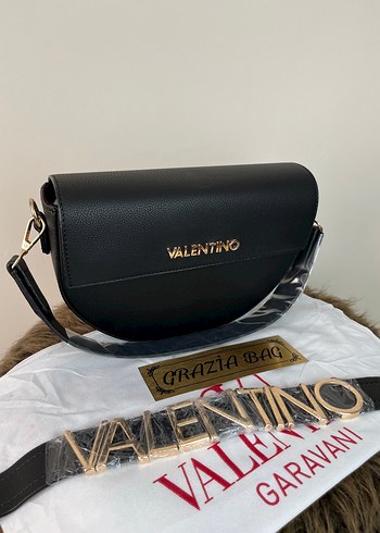 Valentino Valentino Siyah Deri Kemerli Kadın Çanta