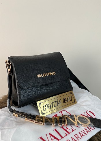 Valentino Siyah Deri Kadın Çanta