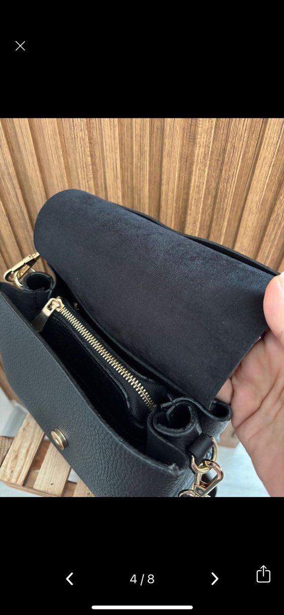 Valentino Siyah Deri Kadın Omuz Çantası - Görsel 3