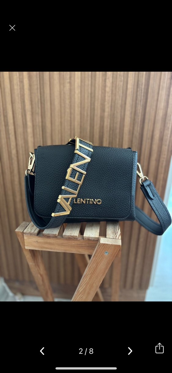 Valentino Siyah Deri Kadın Omuz Çantası - Görsel 2