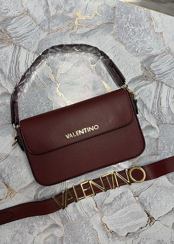 Valentino Bordo Deri Kadın Askılı Çanta - Görsel 3