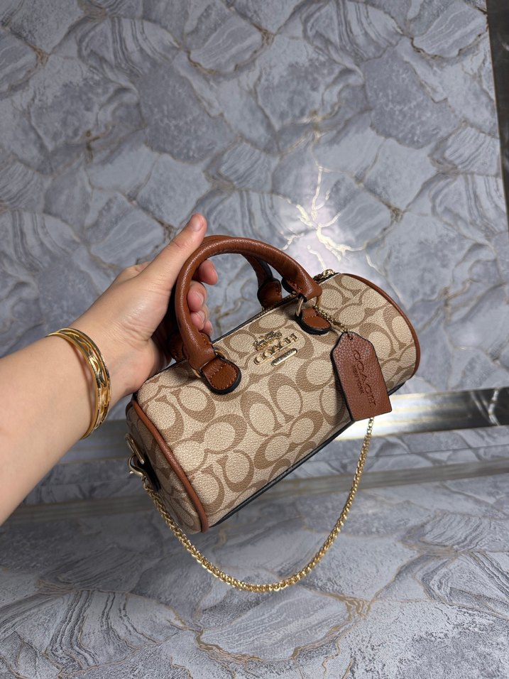 Bej Zincir Detaylı Deri Kadın Çanta - Görsel 2