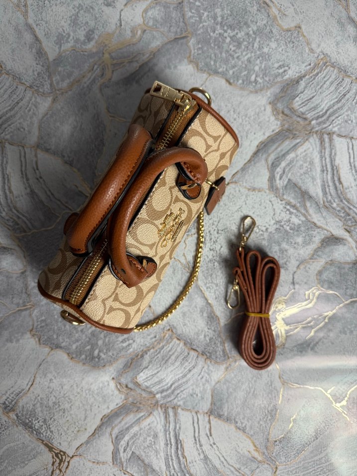 Bej Zincir Detaylı Deri Kadın Çanta - Görsel 3