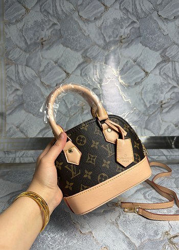 Kahverengi Baskılı Deri Kadın Çanta - Görsel 3