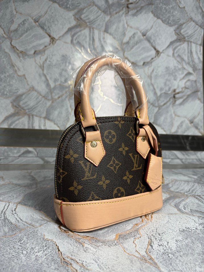 Kahverengi Baskılı Deri Kadın Çanta - Görsel 2