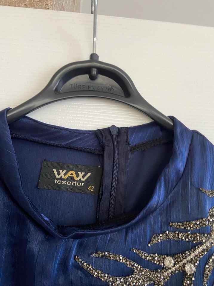 Lacivert Tesettür Elbise - Görsel 4