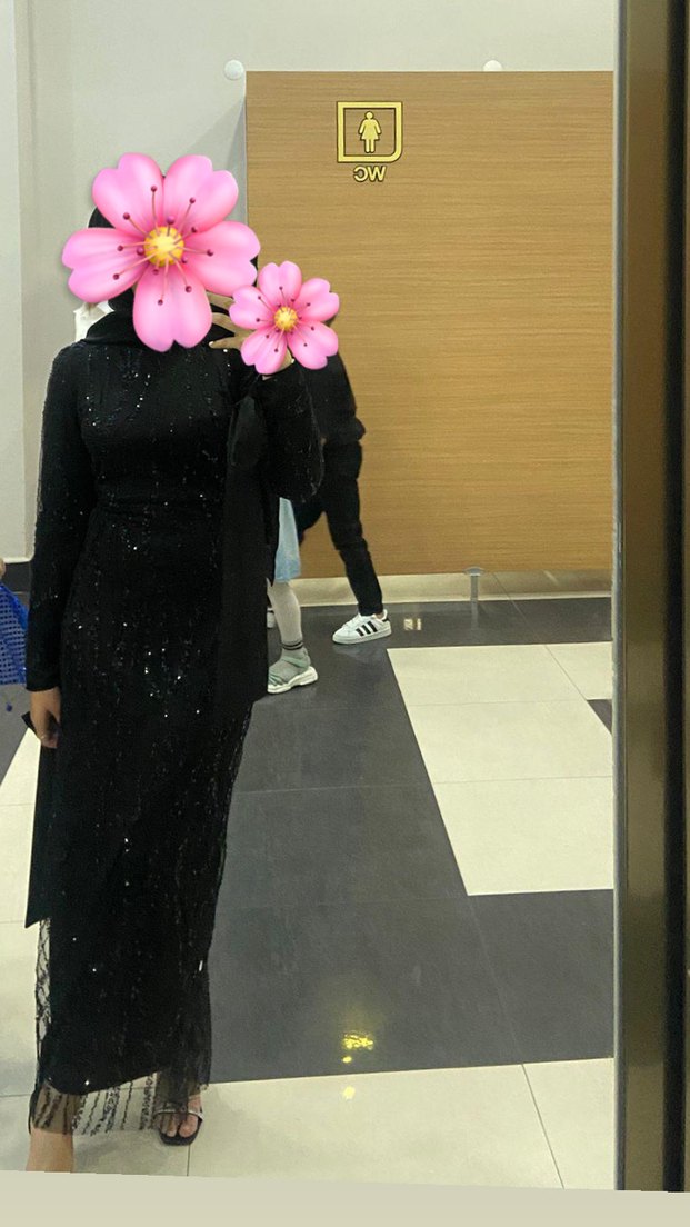 Siyah Uzun Kollu  Abiye Elbise - Görsel 2