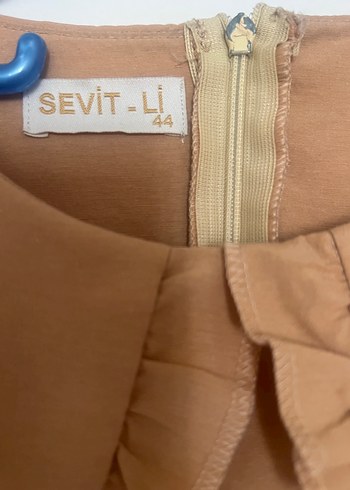 Bej Fırfırlı Hamile elbisesi - Görsel 4