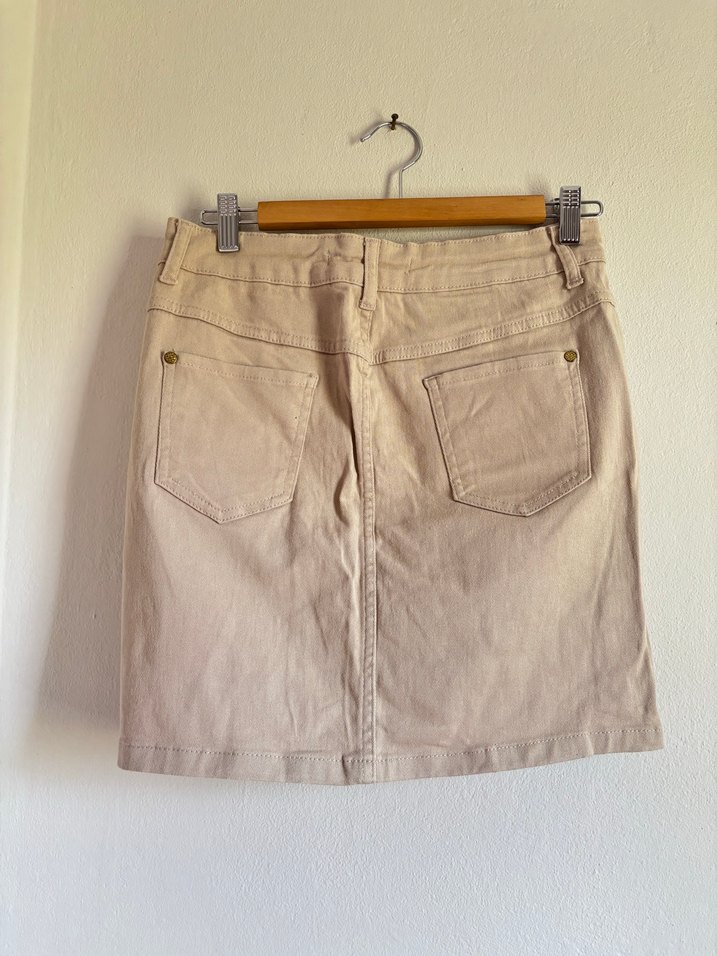 Bej Mini Etek - Görsel 4