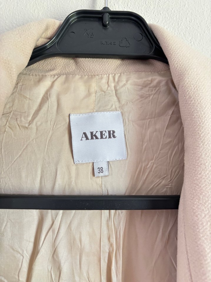 Bej Süet Düğmeli Midi Kadın Kaban - Görsel 2