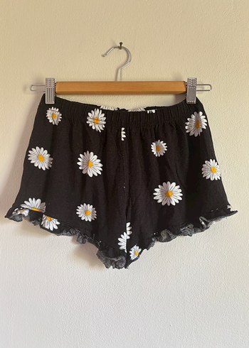Diğer Siyah Papatya Desenli Pijama Takımı