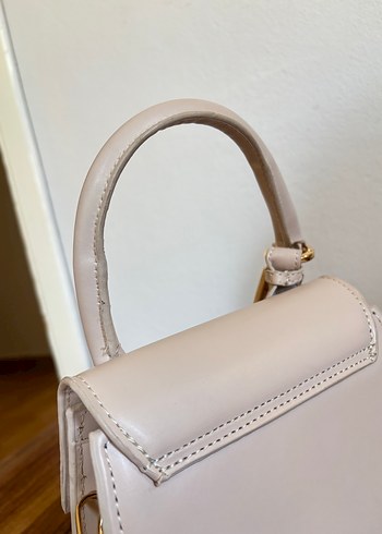 JACQUEMIS Bej Deri Kadın Çanta - Görsel 4