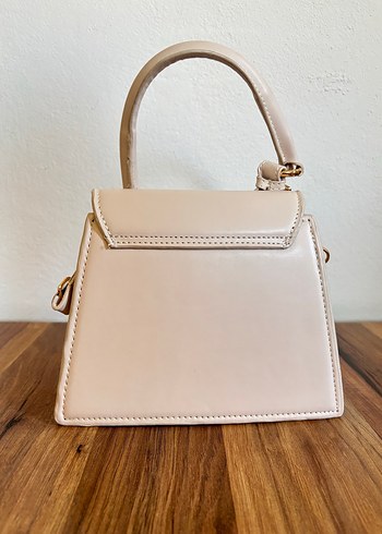 JACQUEMIS Bej Deri Kadın Çanta - Görsel 3