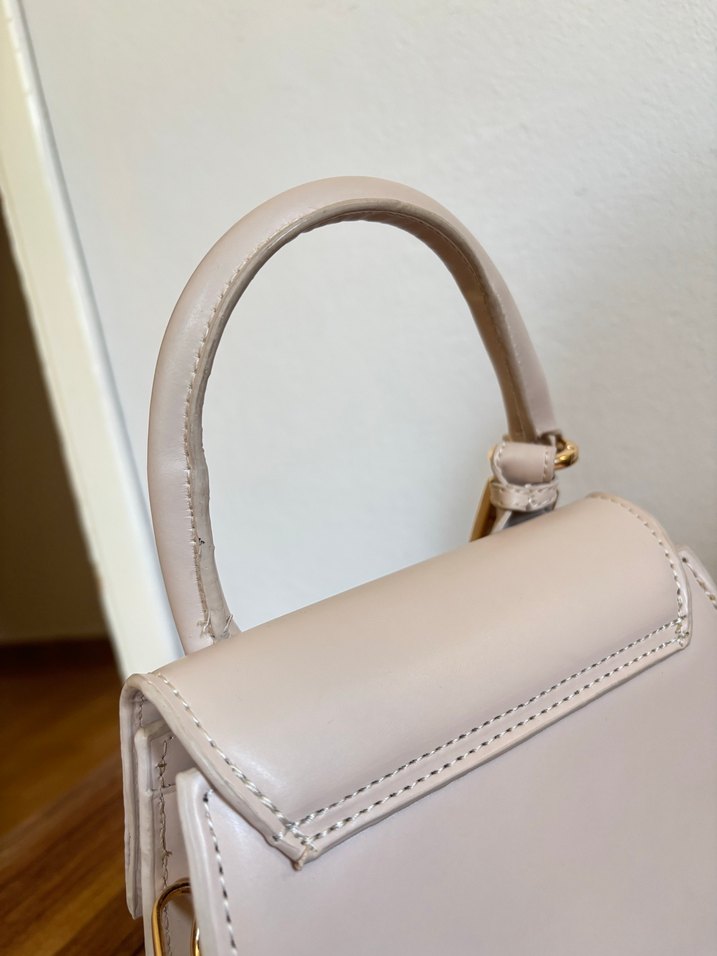 JACQUEMIS Bej Deri Kadın Çanta - Görsel 4