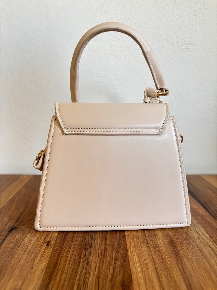 JACQUEMIS Bej Deri Kadın Çanta - Görsel 3