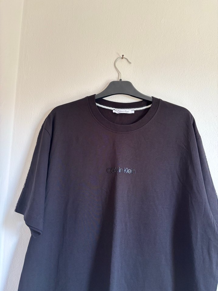 Siyah Baskılı Erkek Oversize Tişört - Görsel 2