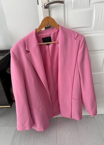 Zara Pembe Kadın Düğmeli Midi Blazer Ceket
