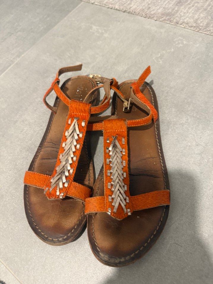 Bohem Tarzı Toka Detaylı Deri Kadın Sandalet - Görsel 4