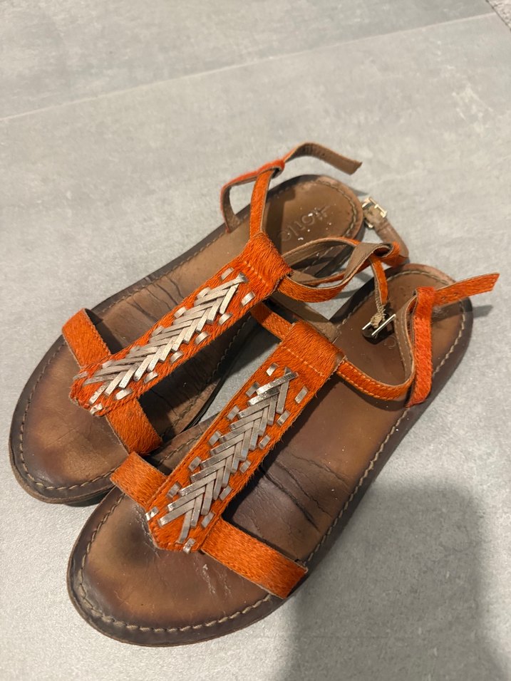 Bohem Tarzı Toka Detaylı Deri Kadın Sandalet - Görsel 2