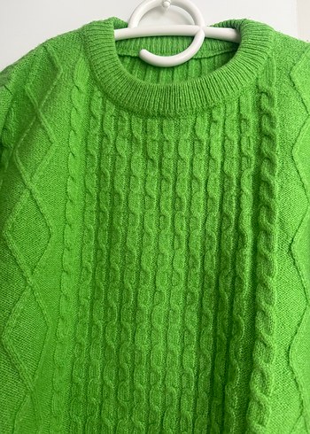 Yeşil Örgü Kadın Kazak - Görsel 3