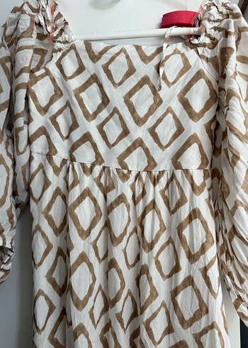 Bej Bohem Uzun Elbise - Görsel 4