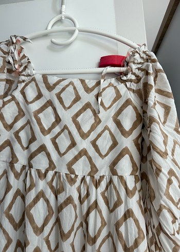 Bej Bohem Uzun Elbise - Görsel 6