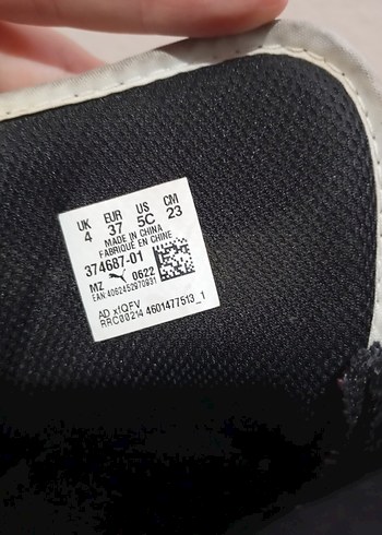 37 Beden Puma Beyaz Gri Basketbol Ayakkabısı Velcro