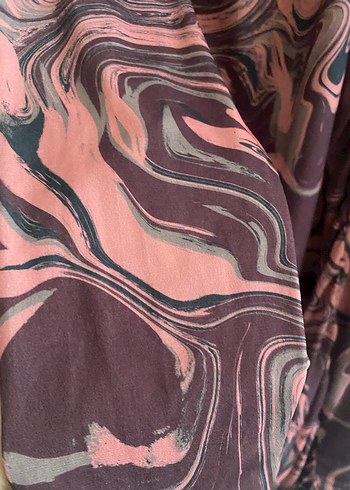 Trendyol & Milla Bordo Batik Desenli Uzun elbise