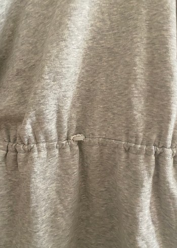 17-18 years Beden Gri Kız Sweatshirt, Bisiklet Yaka, Bol Kesim