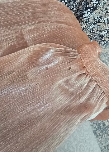 bakır rengi tesettür abiye, tesettür Elbise, Uzun, şal ile. - Görsel 6